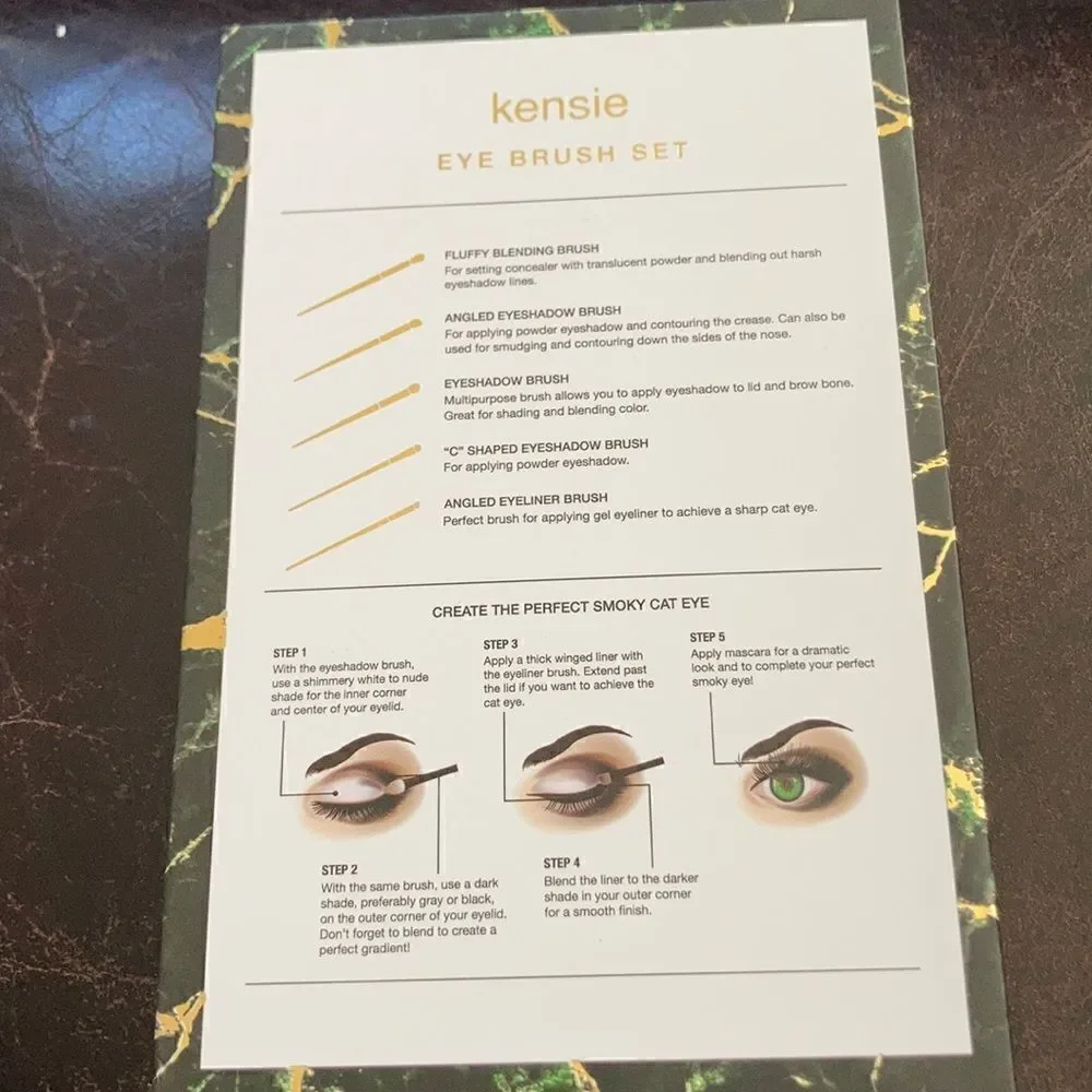 Kensie Eye Brush Set Black